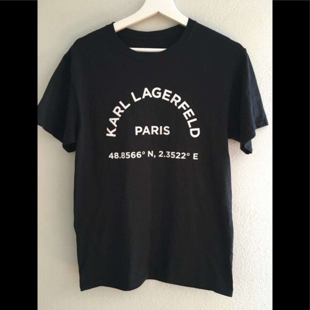 Black Karl Lagerfeld Paris Coordinates T-shirt